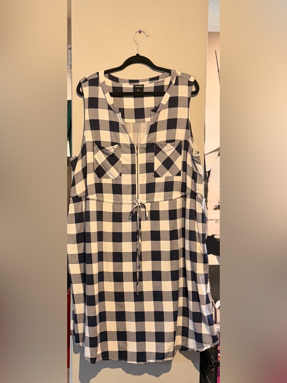 Torrid 3X Mini Challis Zip-Front Shirt Dress